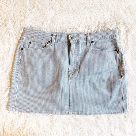 Two by Vince Camuto stripe blue denim skirt 12 - Picture 1 of 4